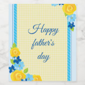 Beatiful Happy Vaderdag Wijn Etiket (Enkel label)