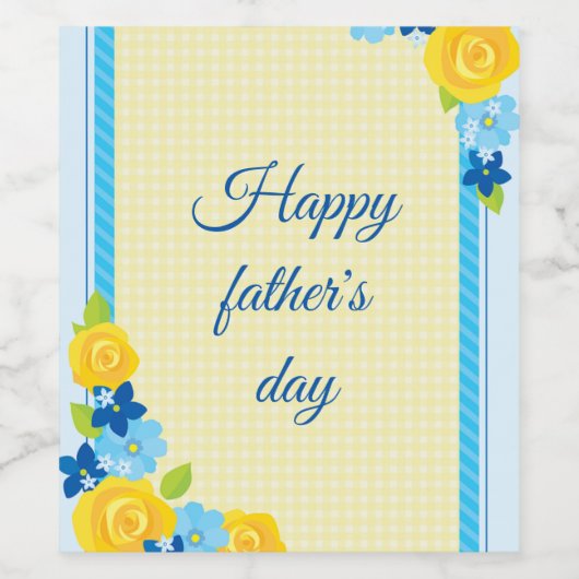 Beatiful Happy Vaderdag Wijn Etiket (Enkel label)