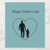 Beatiful Happy Vaderdag Wijn Etiket (Enkel label)