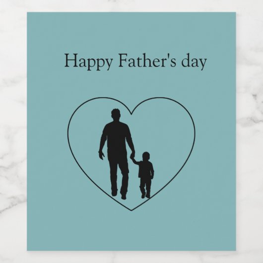 Beatiful Happy Vaderdag Wijn Etiket (Enkel label)