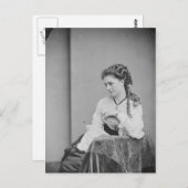 Beatiful onbekende vrouw uit het burgeroorlog-tijd briefkaart (Voorkant / Achterkant)