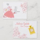 Beatiful, prachtige dress visitekaartje (Voorkant / Achterkant)