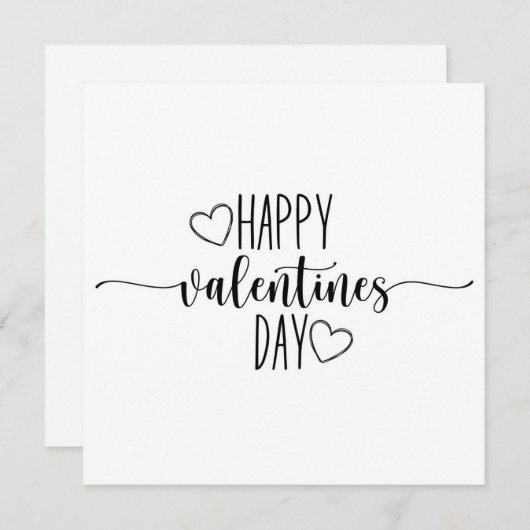 Beatifull minimalist editable valentine card feestdagenkaart (Voorkant / Achterkant)
