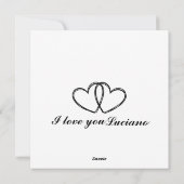 Beatifull minimalist editable valentine card feestdagenkaart (Achterkant)