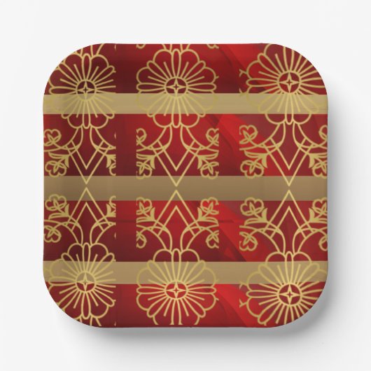 Beatig Bord voor rood en gouden kerstpapier (Voorkant)