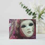 Beatig masker van Venetië Briefkaart (Staand voorkant)