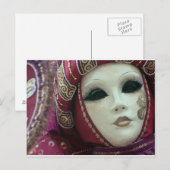 Beatig masker van Venetië Briefkaart (Voorkant / Achterkant)