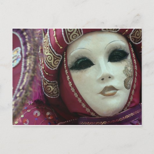 Beatig masker van Venetië Briefkaart (Voorkant)