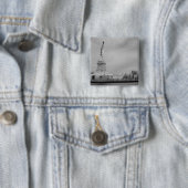 Beatig NYC Vierkante Button 5,1 Cm (In situ)