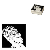 Beatige Afrikaanse vrouw Rubberstempel (Gestempeld)