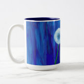 Beatige, blauwe mok met vrolijke boodschap (Links)