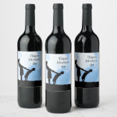 Beatige Moederdag Wijn Etiket (Flessen)