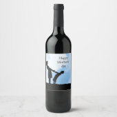 Beatige Moederdag Wijn Etiket (Voorkant)