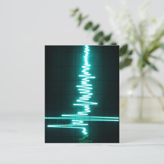 Beating Heart - EKG Briefkaart (Staand voorkant)