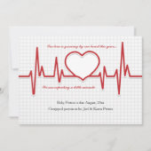 Beating Heart Photo zwangerschapsaankondiging Aankondiging (Voorkant)