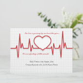 Beating Heart Photo zwangerschapsaankondiging Aankondiging (Staand voorkant)
