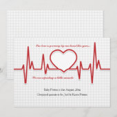 Beating Heart Photo zwangerschapsaankondiging Aankondiging (Voorkant / Achterkant)