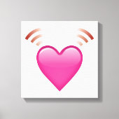 Beating Pink Heart - Emoji Canvas Afdruk (Voorkant)
