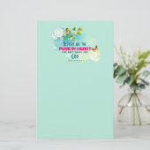 Beatitude Quote met Butterflies en Blossom Briefpapier (Staand voorkant)