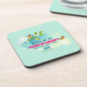 Beatitude Quote met Butterflies en Blossom Drankjes Onderzetter (Linkerzijde)