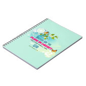 Beatitude Quote met Butterflies en Blossom Notitieboek (Linkerzijde)
