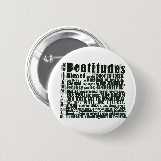 BEATITUDEN RONDE BUTTON 5,7 CM (Voorkant /achterkant)