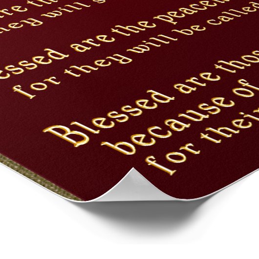 Beatitudes art poster (Hoek)