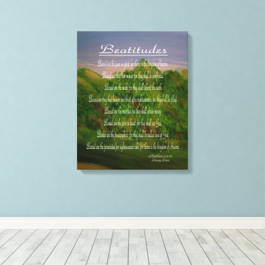 Beatitudes Canvas Afdruk (Insitu (Houten vloer))