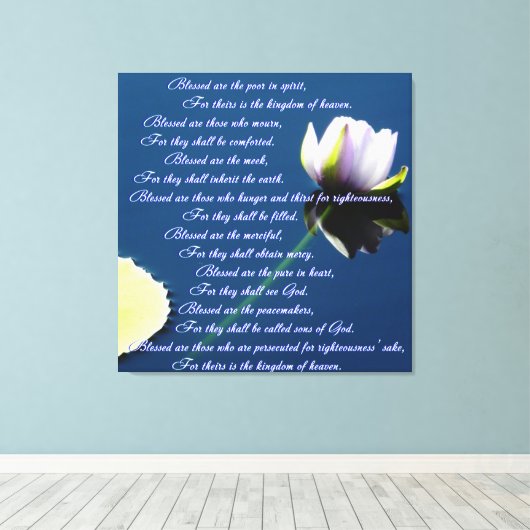 Beatitudes Canvas Afdruk (Insitu (Houten vloer))