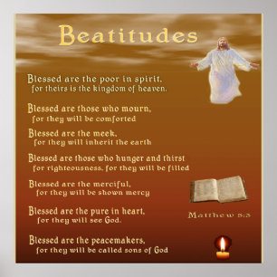 Beatitudes Christelijk poster