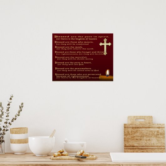 Beatitudes Christelijk poster (Keuken)