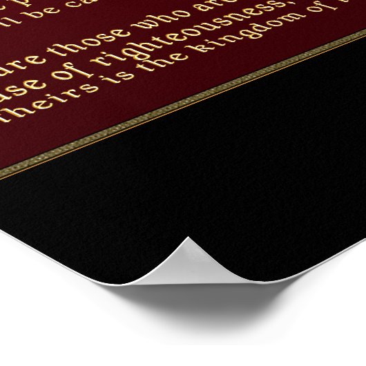 Beatitudes Christelijke cadeaus Poster (Hoek)