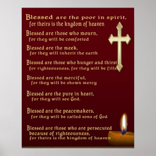 Beatitudes Christelijke posters (Voorkant)