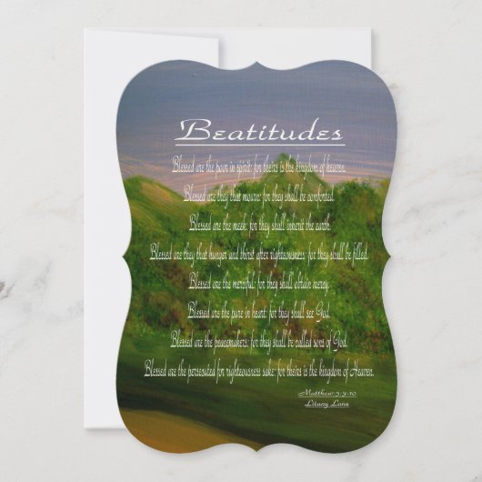Beatitudes Feestdagenkaart (Voorkant)