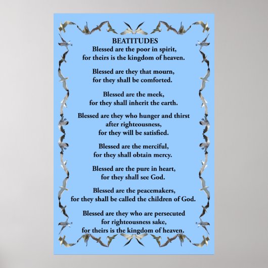 Beatitudes in de Vliegende zeegrens Poster (Voorkant)