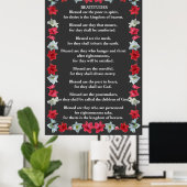 Beatitudes in een Amaryllis-Lijst Poster (Thuiskantoor)