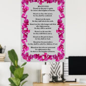 Beatitudes in een Lijst van Bougainvillea Poster (Thuiskantoor)