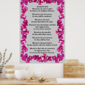 Beatitudes in een Lijst van Bougainvillea Poster (Keuken)