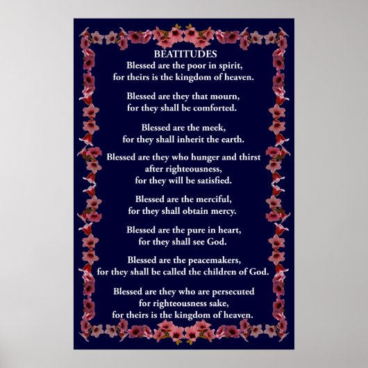 Beatitudes in een Lijst van de Bell van de Boom Poster (Voorkant)