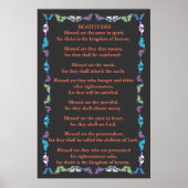 Beatitudes in een vlinder Lijst Poster (Voorkant)