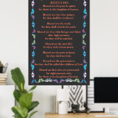 Beatitudes in een vlinder Lijst Poster (Thuiskantoor)