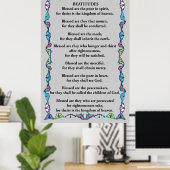 Beatitudes in een vlinder Lijst Poster (Thuiskantoor)