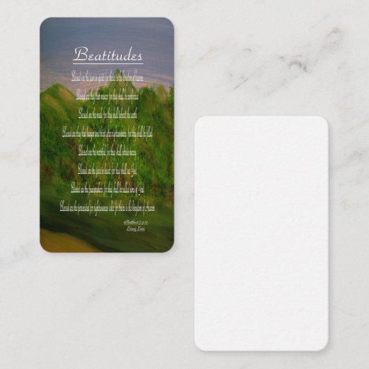 Beatitudes Informatiekaartje (Voorkant / Achterkant)