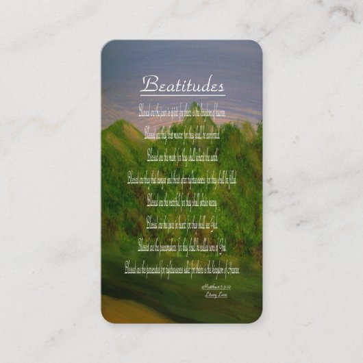Beatitudes Informatiekaartje (Voorkant)