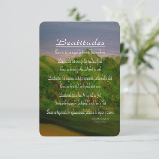 Beatitudes Informatiekaartje (Staand voorkant)