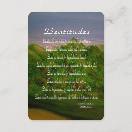 Beatitudes Informatiekaartje (Voorkant)