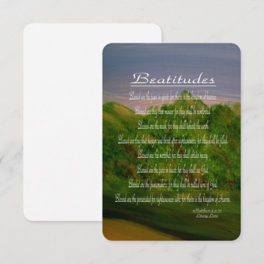 Beatitudes Informatiekaartje (Voorkant / Achterkant)