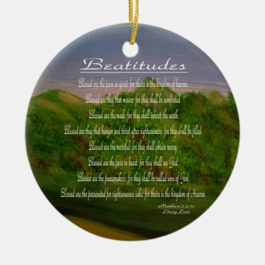 Beatitudes Keramisch Ornament (Voorkant)
