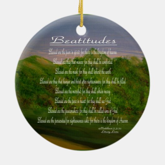 Beatitudes Keramisch Ornament (Achterkant)
