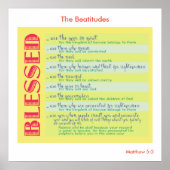Beatitudes Matthew 5 Poster (Voorkant)